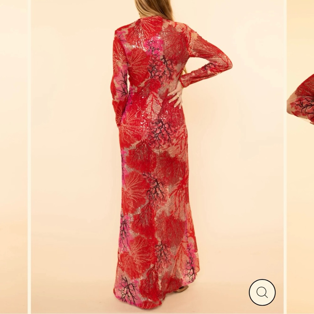 Silvia Tcherassi - Enys dress - red & pink coral reef beaded -
Size S - sold out - Picture 7 of 10